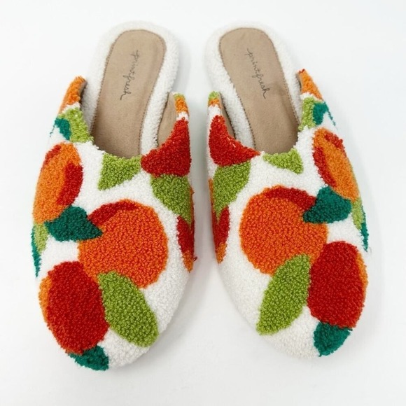Printfresh Tufted Slippers Clementine Pattern House‎ Shoes 7 - Picture 1 of 13